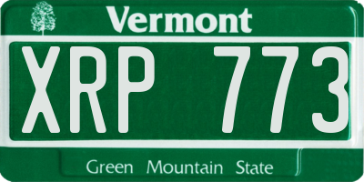 VT license plate XRP773