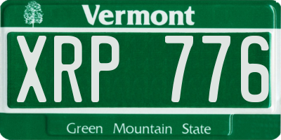 VT license plate XRP776
