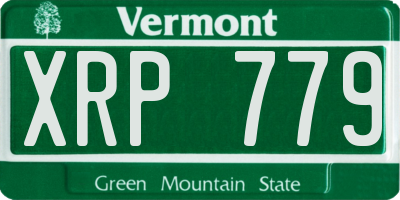VT license plate XRP779