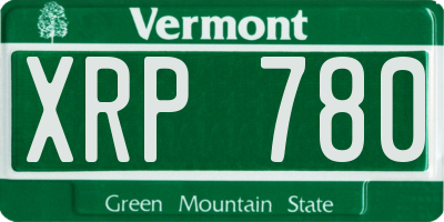 VT license plate XRP780