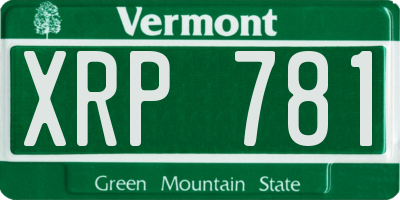 VT license plate XRP781