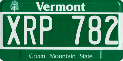 VT license plate XRP782