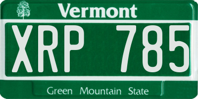 VT license plate XRP785