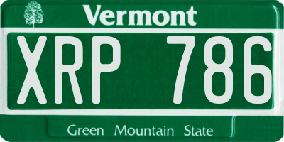 VT license plate XRP786