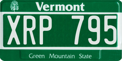 VT license plate XRP795
