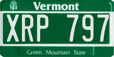 VT license plate XRP797