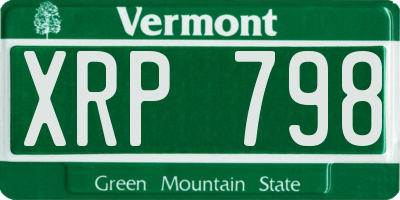 VT license plate XRP798