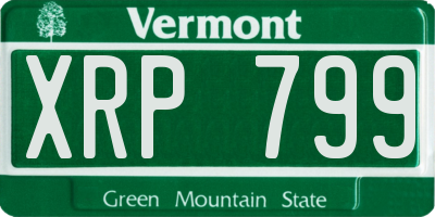 VT license plate XRP799