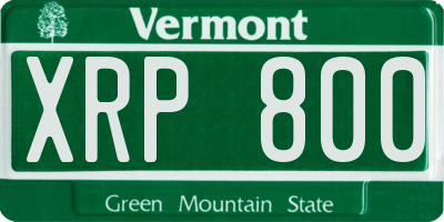 VT license plate XRP800