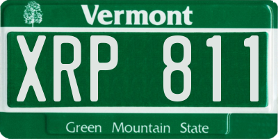 VT license plate XRP811