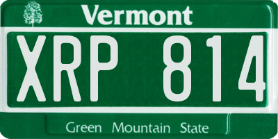 VT license plate XRP814