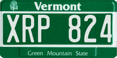VT license plate XRP824