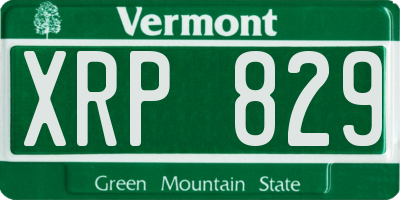 VT license plate XRP829