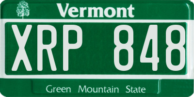VT license plate XRP848