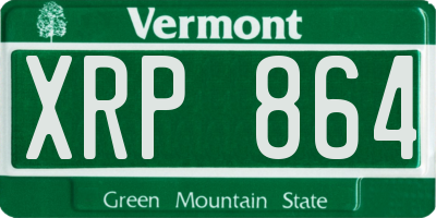 VT license plate XRP864
