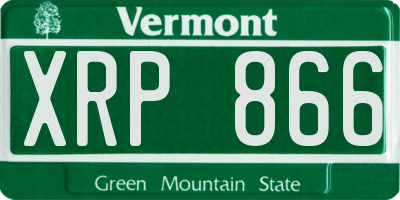 VT license plate XRP866