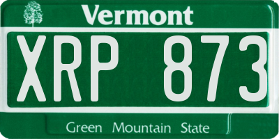 VT license plate XRP873