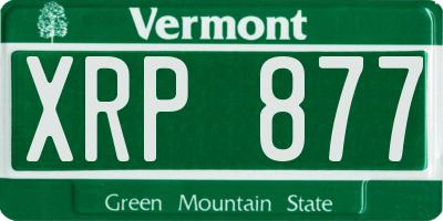 VT license plate XRP877