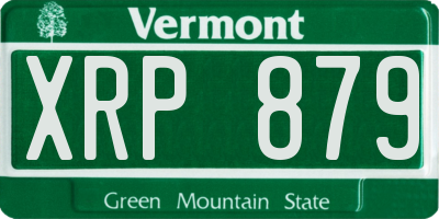VT license plate XRP879