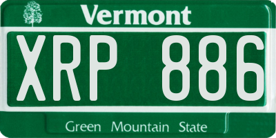 VT license plate XRP886
