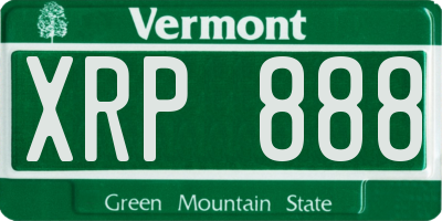 VT license plate XRP888