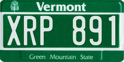 VT license plate XRP891