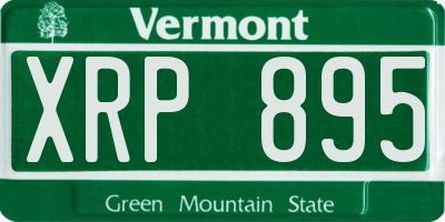 VT license plate XRP895