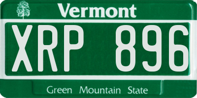 VT license plate XRP896