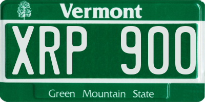VT license plate XRP900