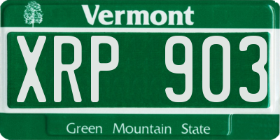 VT license plate XRP903