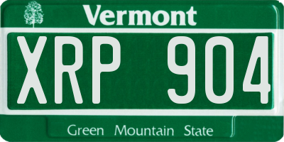 VT license plate XRP904
