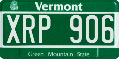 VT license plate XRP906