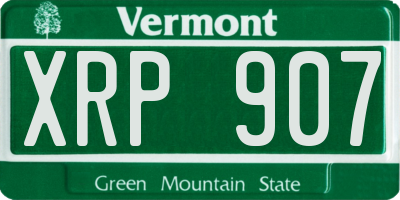 VT license plate XRP907