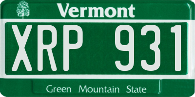 VT license plate XRP931