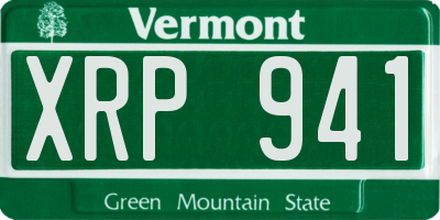 VT license plate XRP941
