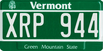 VT license plate XRP944