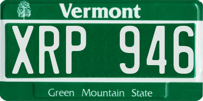 VT license plate XRP946