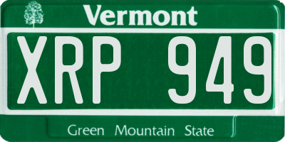 VT license plate XRP949