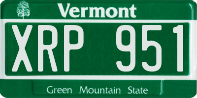 VT license plate XRP951