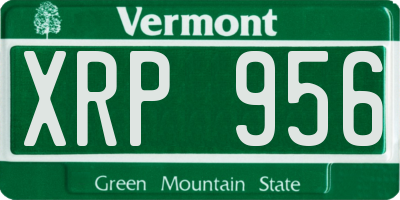 VT license plate XRP956