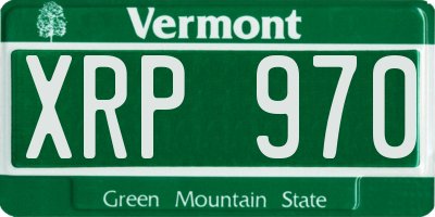 VT license plate XRP970