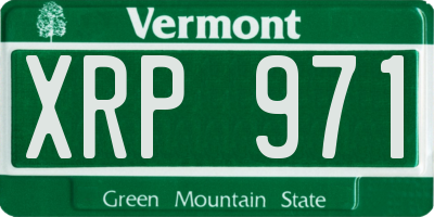 VT license plate XRP971