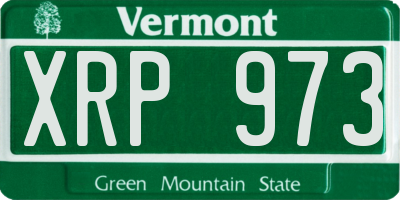 VT license plate XRP973