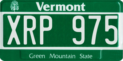 VT license plate XRP975