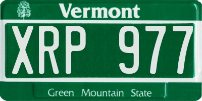 VT license plate XRP977