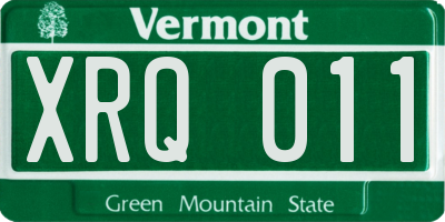 VT license plate XRQ011