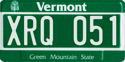 VT license plate XRQ051