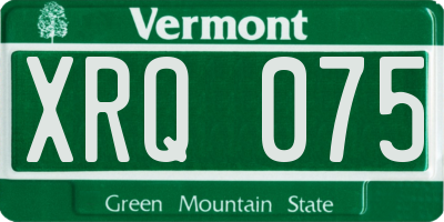 VT license plate XRQ075