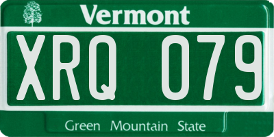 VT license plate XRQ079