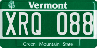 VT license plate XRQ088